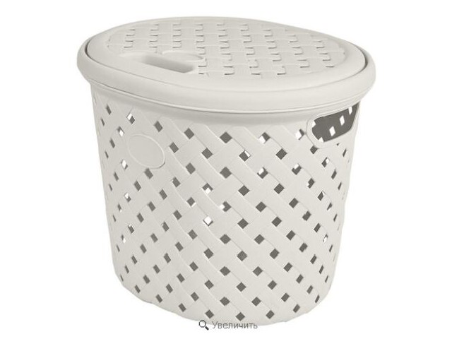 Корзина для белья Plast Team Rattan 14k 325*280*280 мм молочный туман PT4088110048